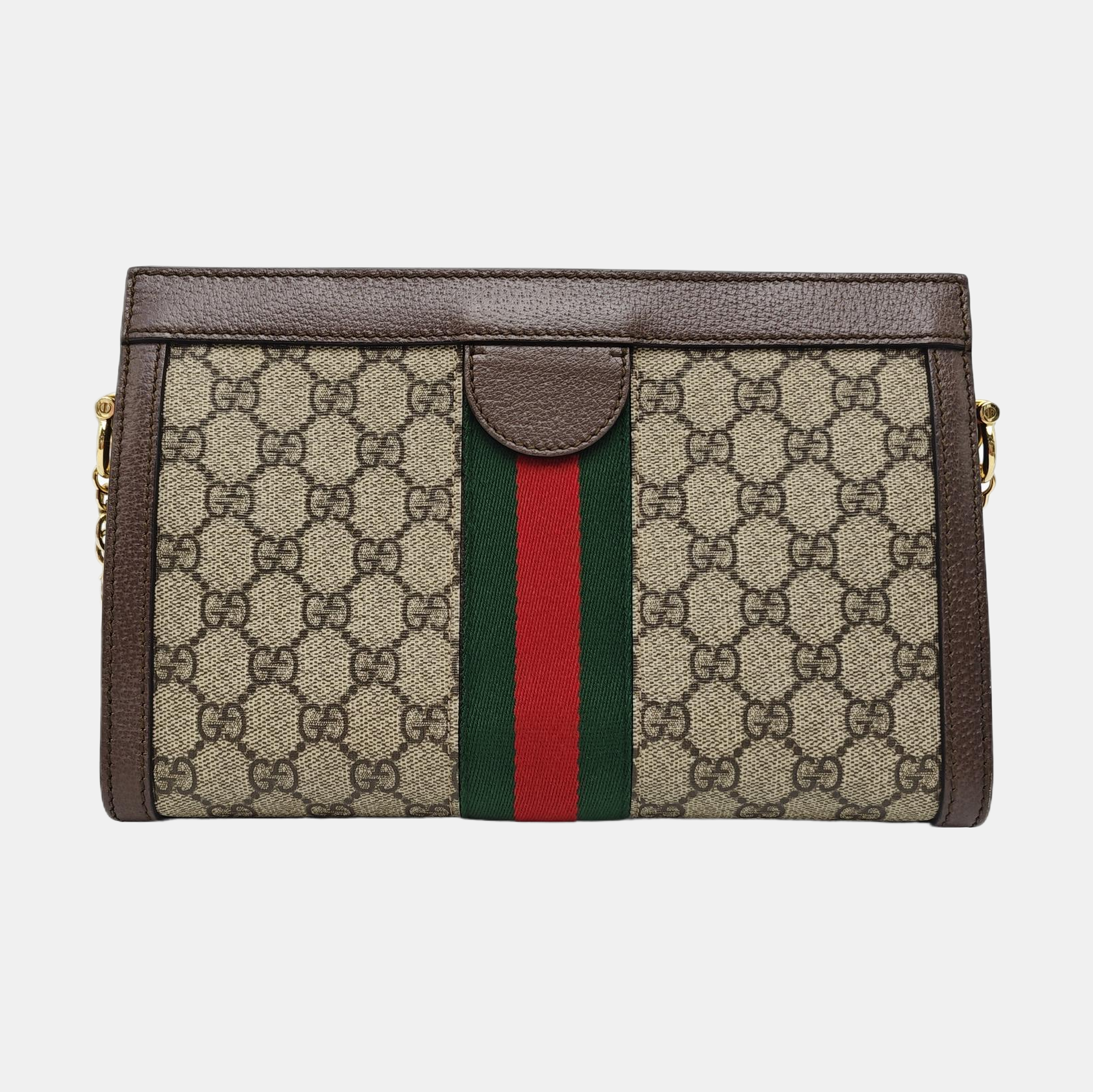 Ophidia Small Monogram Coated Canvas Beige