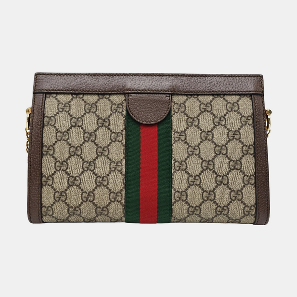 Ophidia Small Monogram Coated Canvas Beige