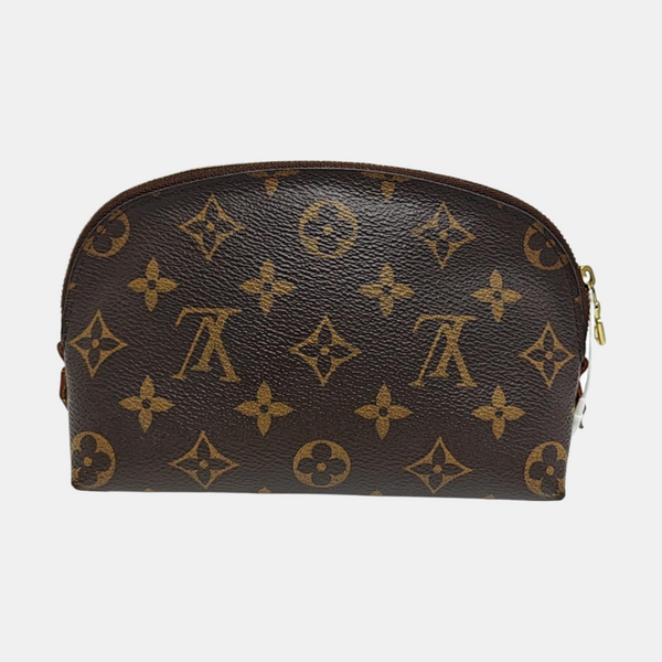 COSMETIC PM Monogram Coated Canvas Brown