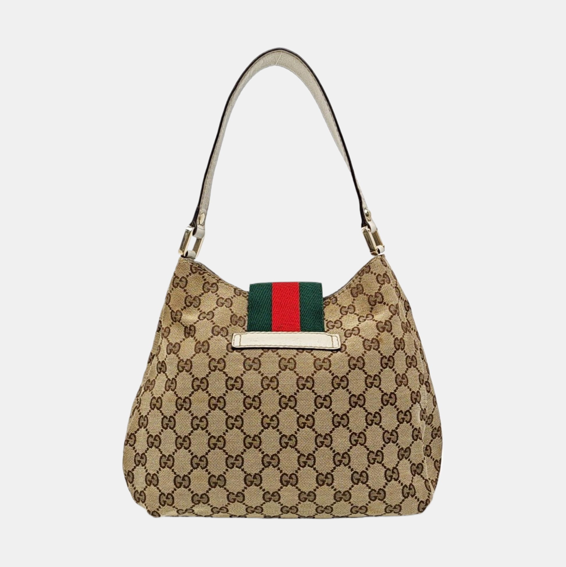 Monogram Canvas Shoulder Bag Brown