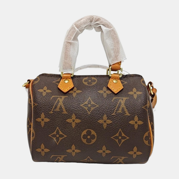 SPEEDY Nano Monogram Coated Canvas Brown