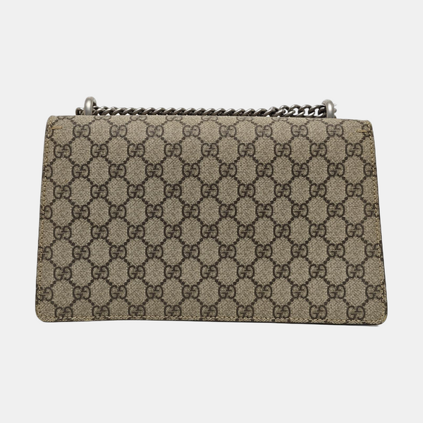 Dionysus Small Monogram Coated Canvas Beige
