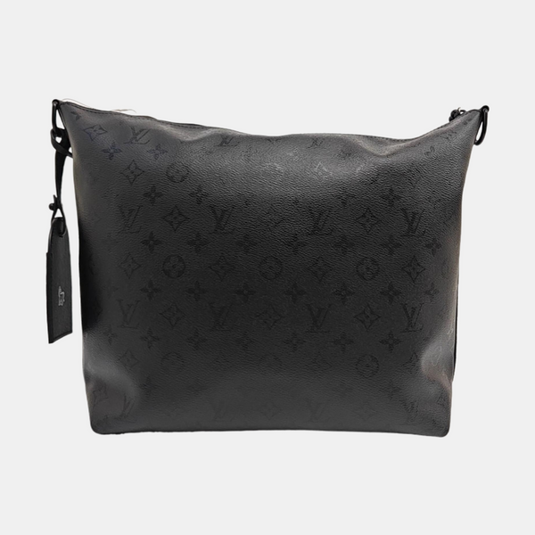 Monogram Coated Canvas Shoulder Bag Black