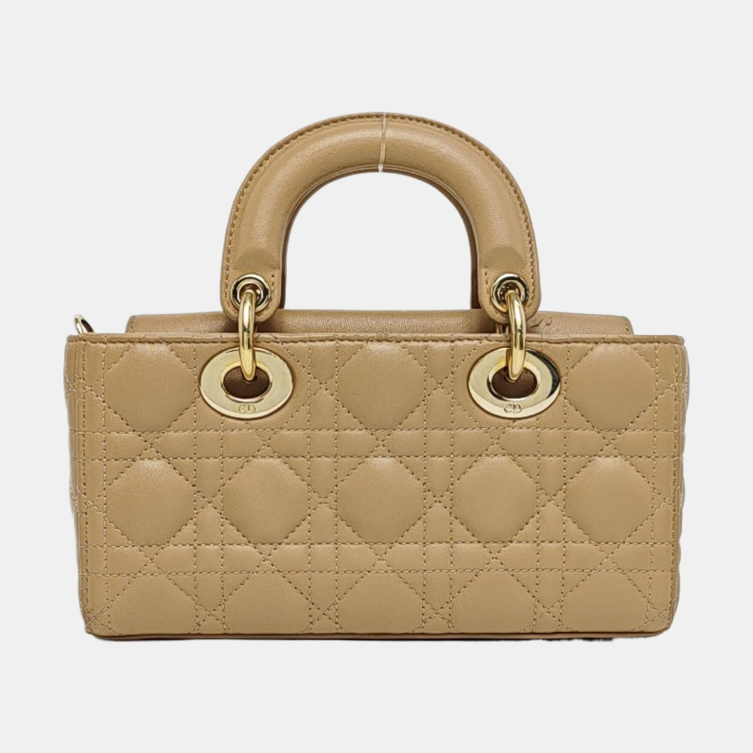 Lady D-Joy Small Cannage Lambskin Beige