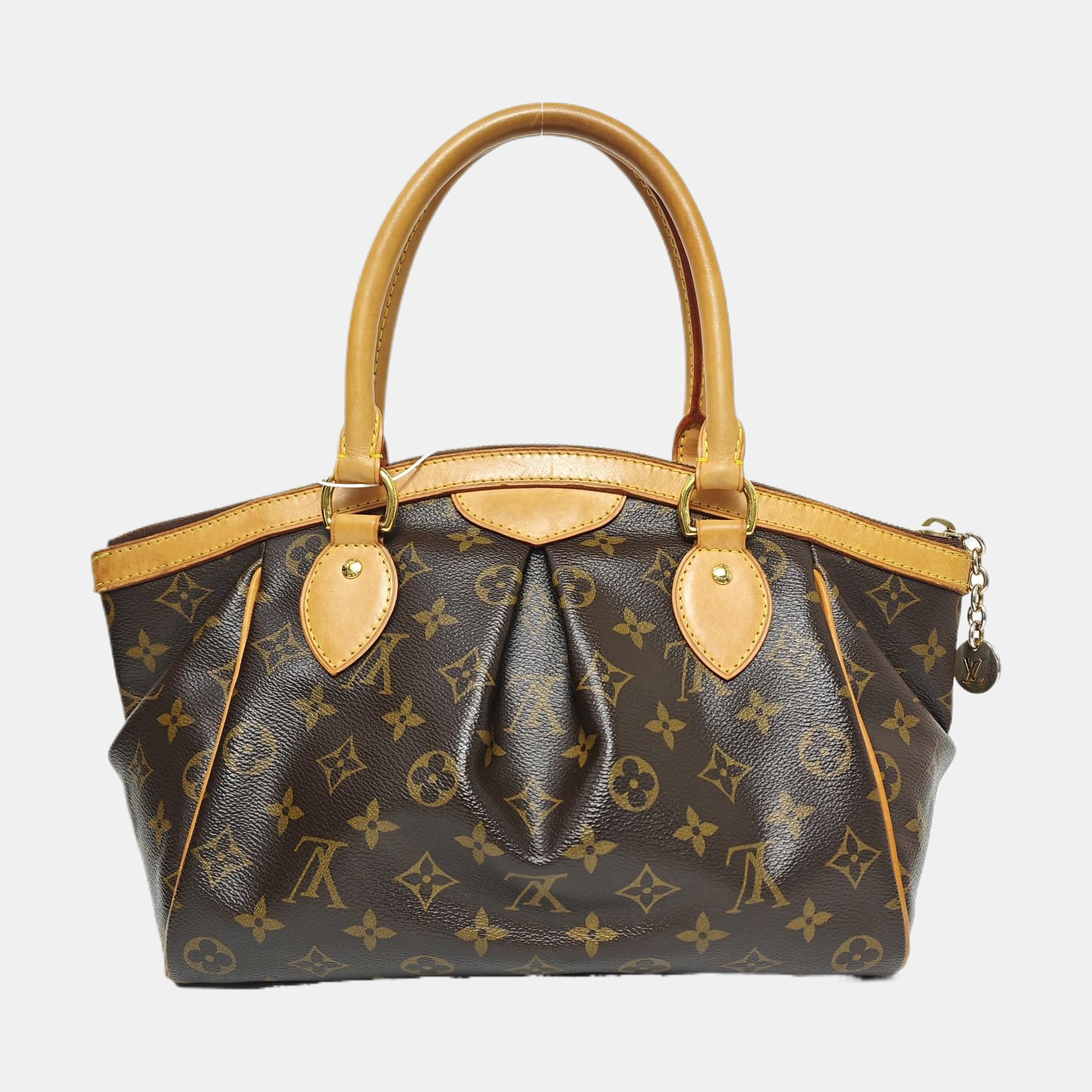 Monogram Coated Canvas Top Handle Bag Brown