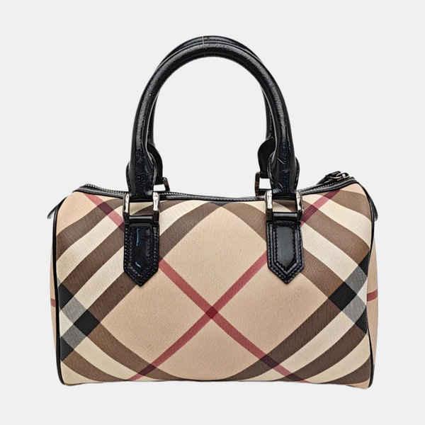 Coated Canvas Shoulder Bag Beige