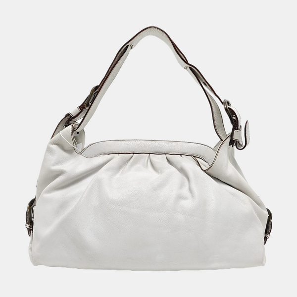 Calfskin Shoulder Bag White
