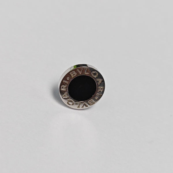 18k White Gold Black Stud Earring