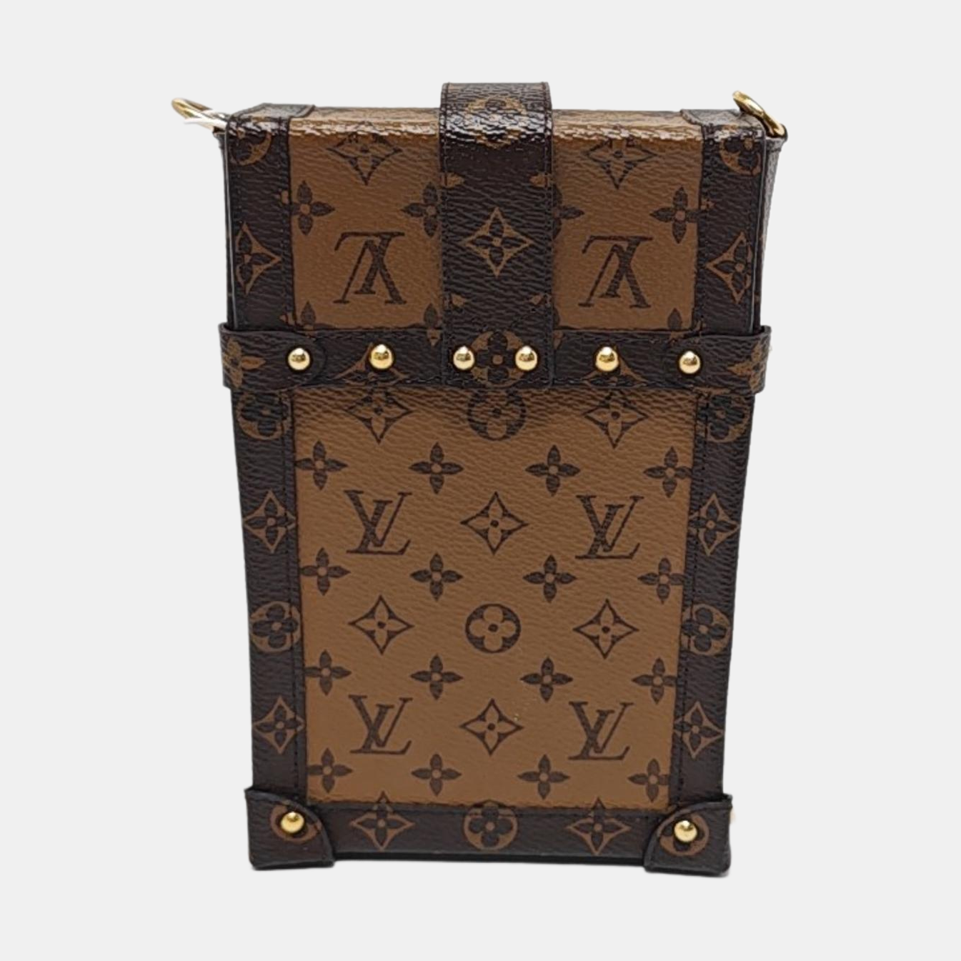 TRUNK Monogram Coated Canvas Brown