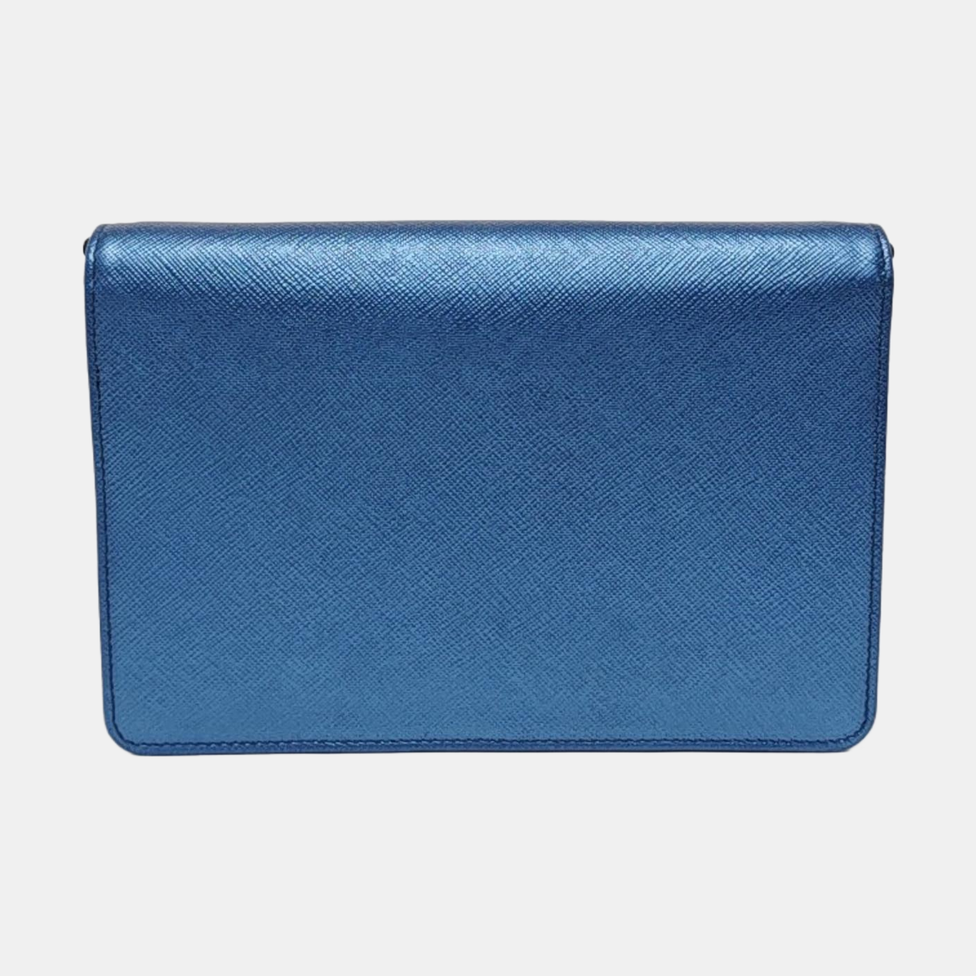 Saffiano Calfskin Shoulder Bag Blue