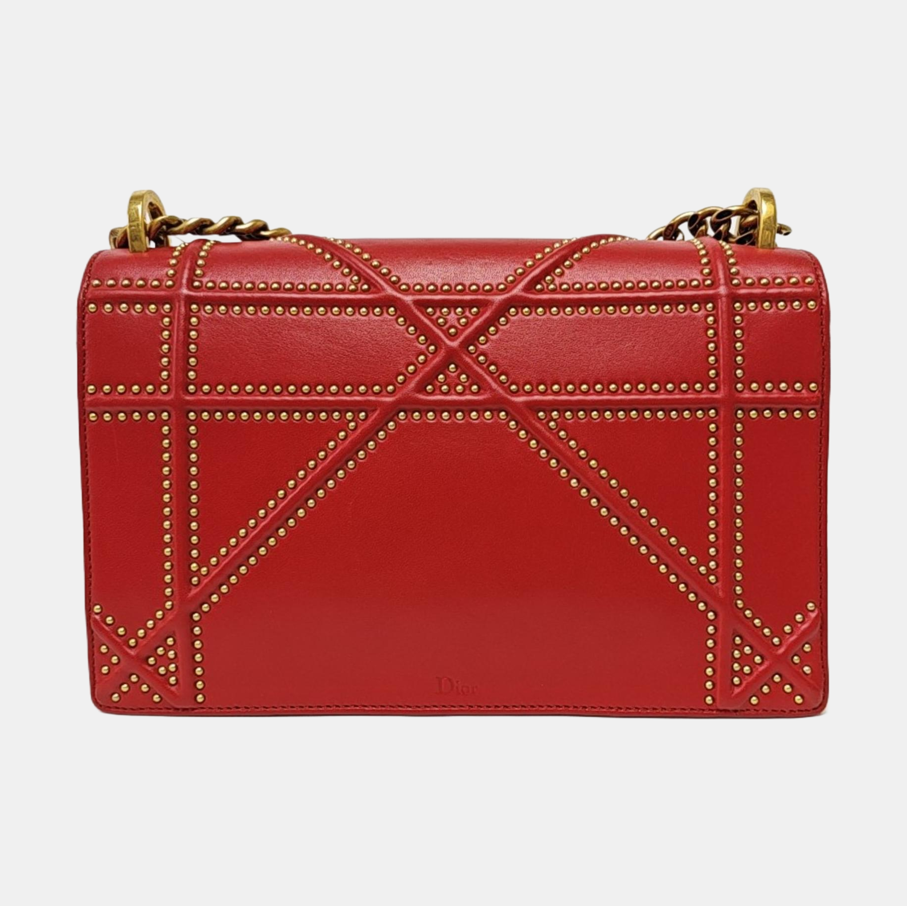 Authenticated pre-owned  Diorama Medium Lambskin Red - Shoulder Bag at Looply