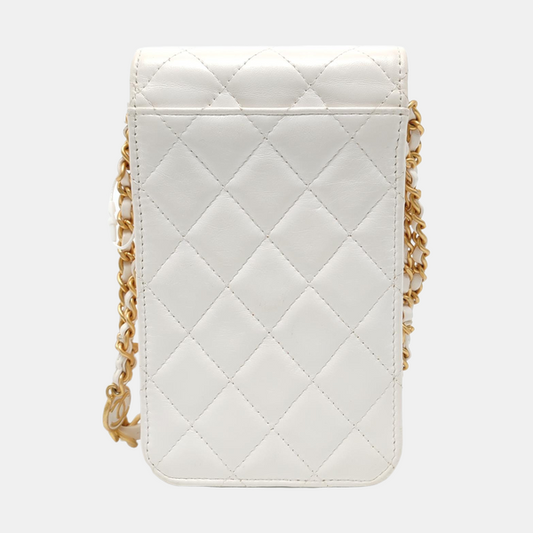 Quilted Lambskin White