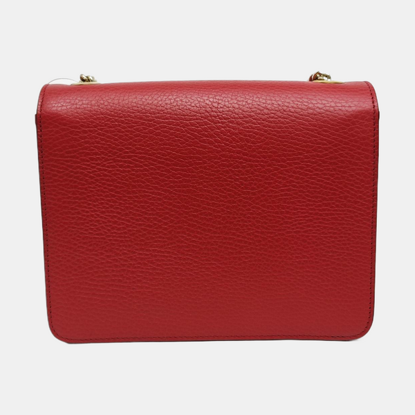 Interlocking G Small Calfskin Red