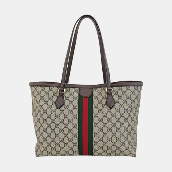 Monogram Coated Canvas Tote Bag Brown
