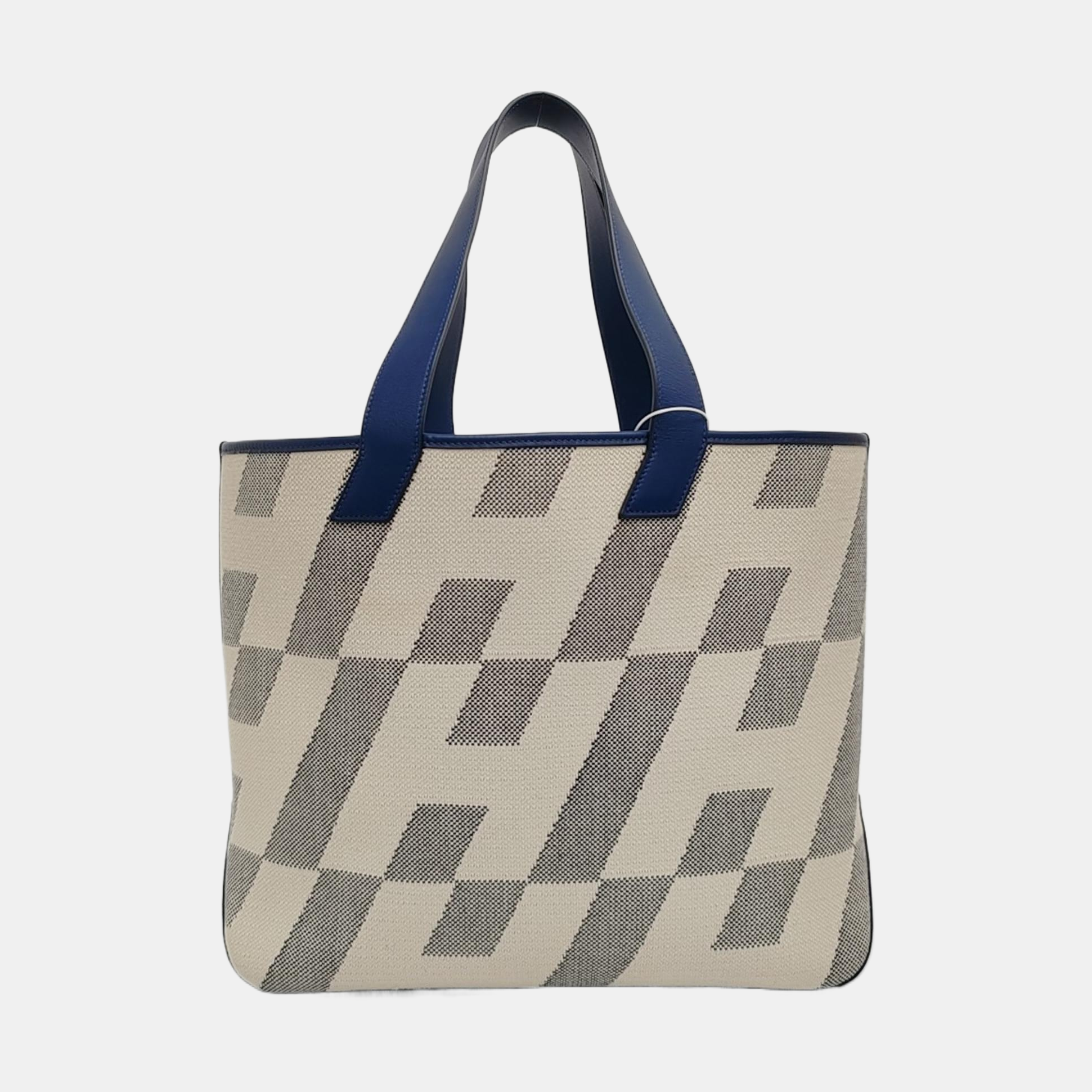 Cabas H En Biais Canvas White