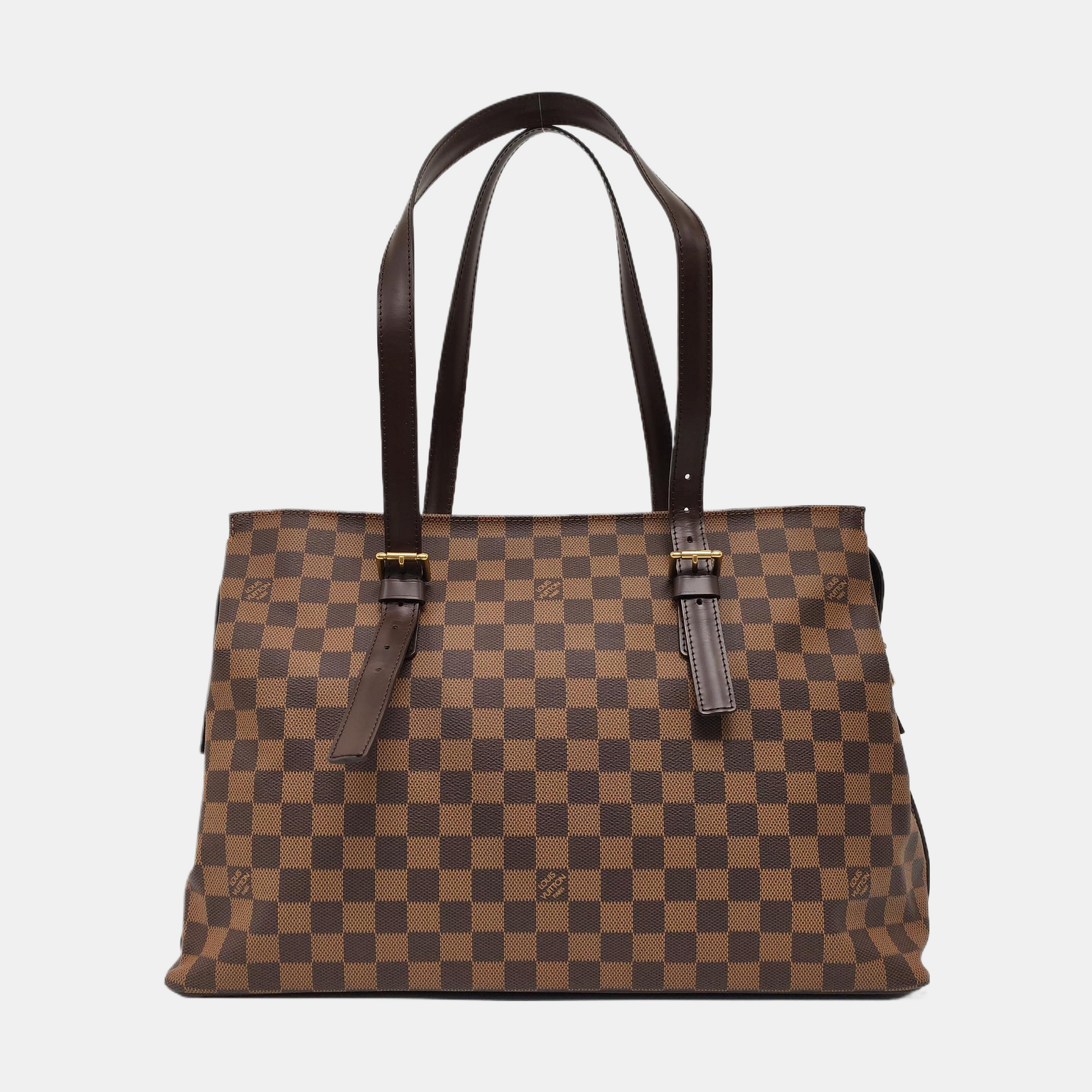 CHELSEA Damier Ebene Coated Canvas Brown