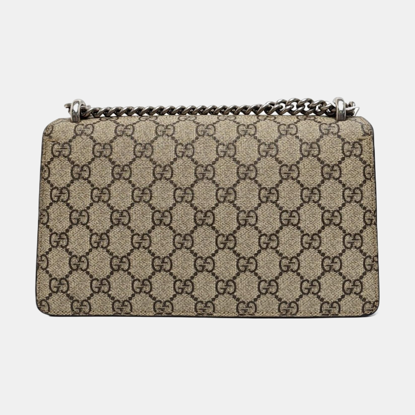 Dionysus Small Monogram Coated Canvas Beige