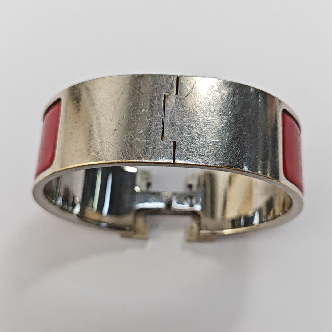 Clic H Metal Red Bangle