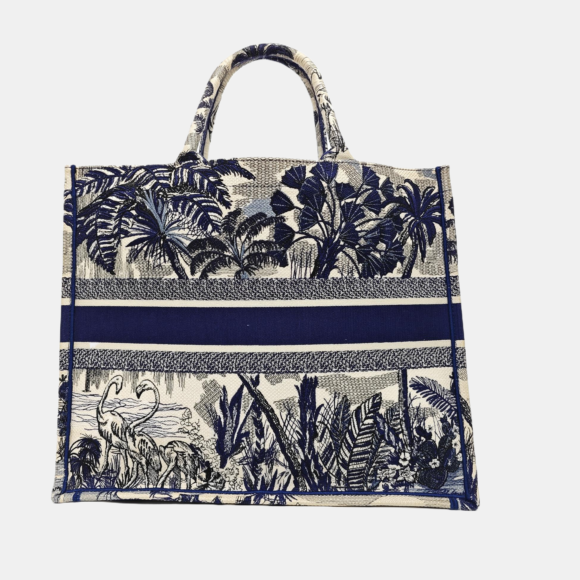 Book Tote Large Fabric Blue
