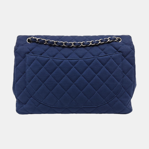 CLASSIC FLAP Jumbo Quilted Fabric Blue