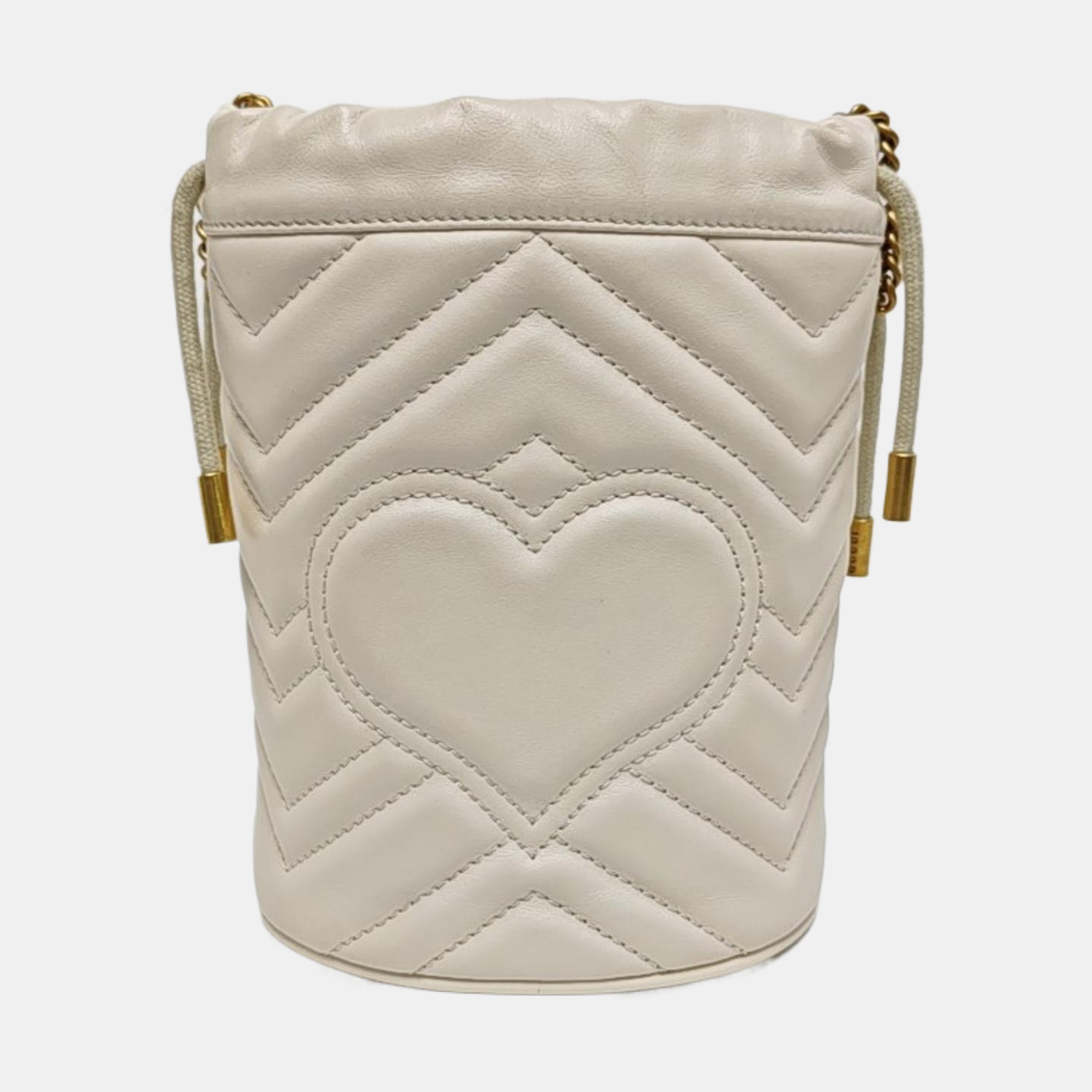 GG Marmont Mini Quilted Calfskin White