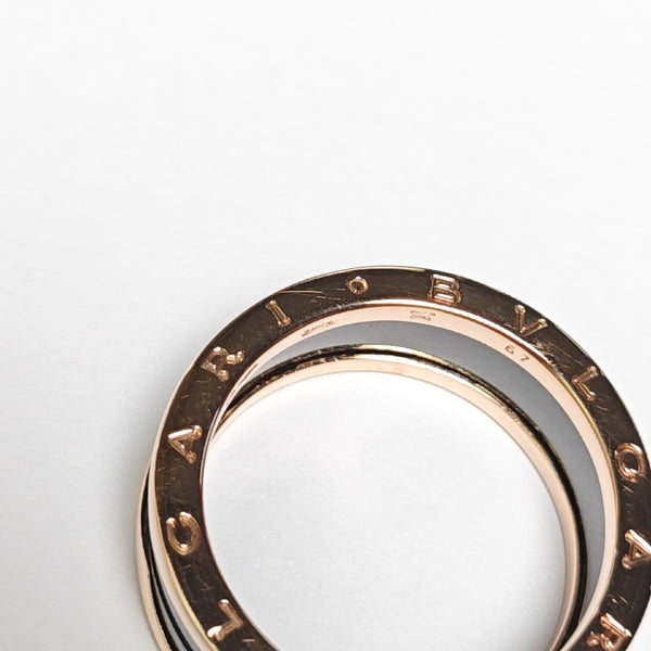 B.ZERO1 18k Rose Gold Ring EU 67