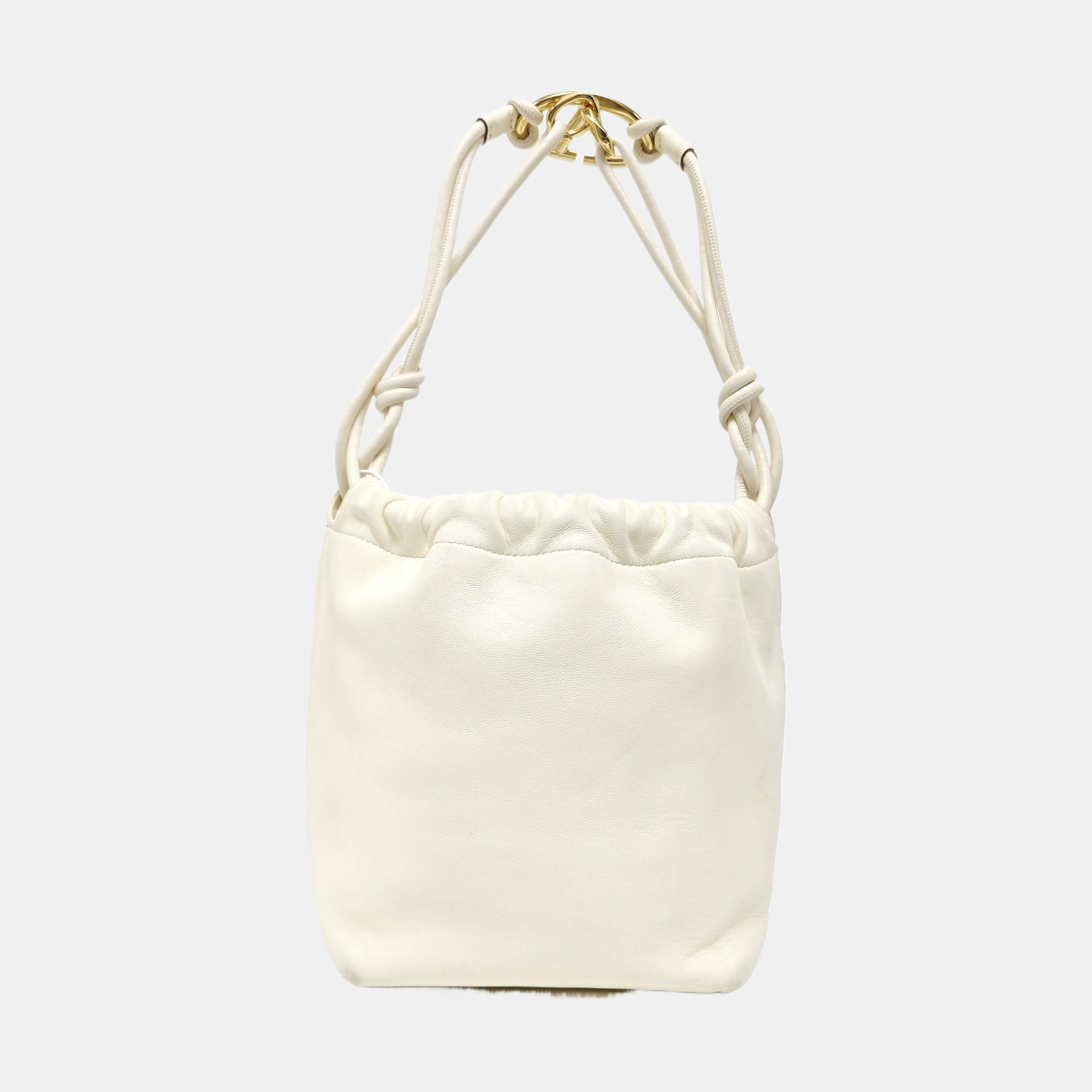 Lambskin Bucket Bag White