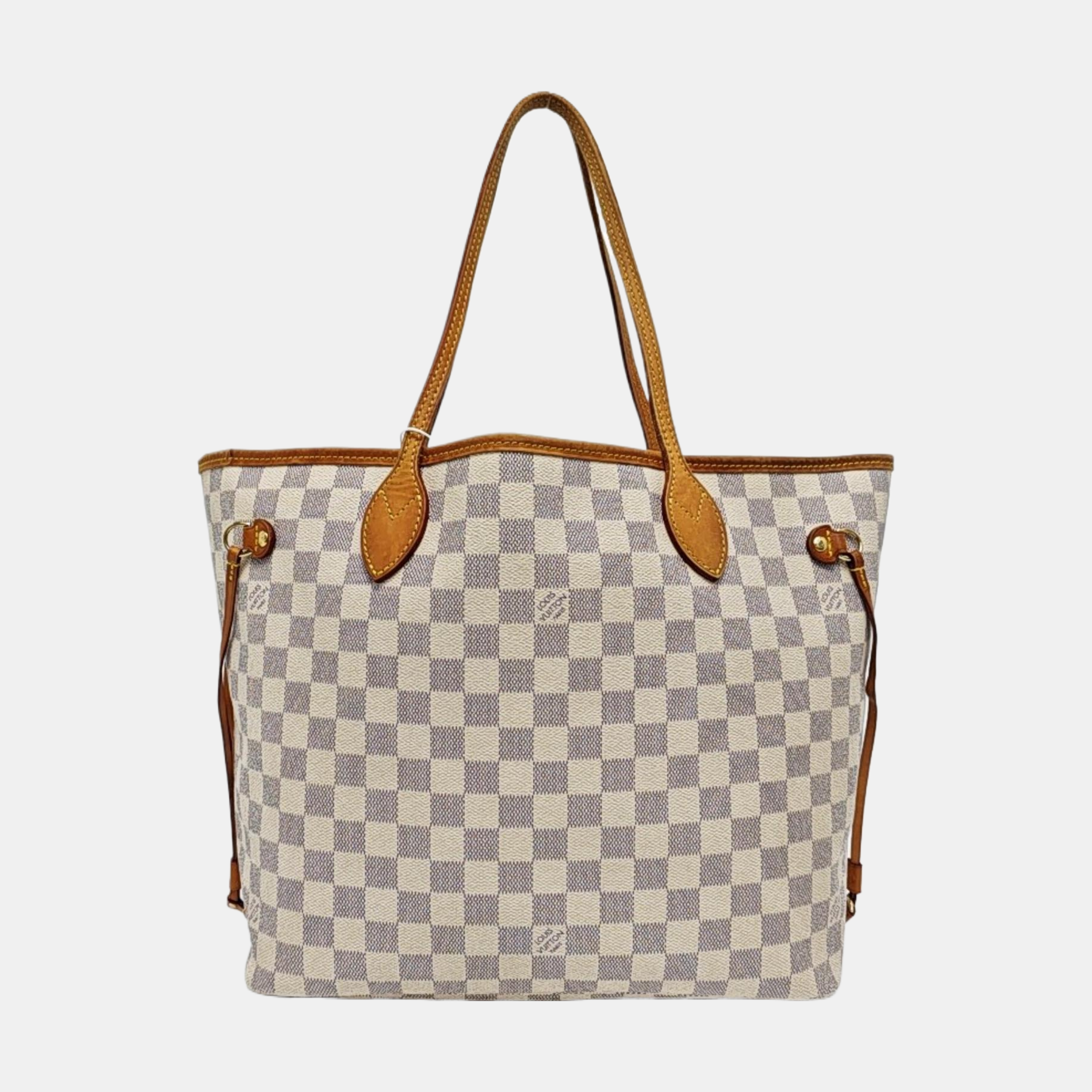 NEVERFULL MM Damier Azur Coated Canvas White
