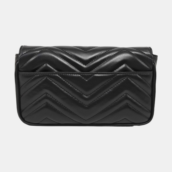 GG Marmont Mini Quilted Calfskin Black