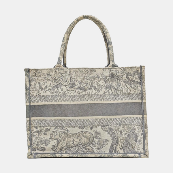 Book Tote Medium Canvas Gray
