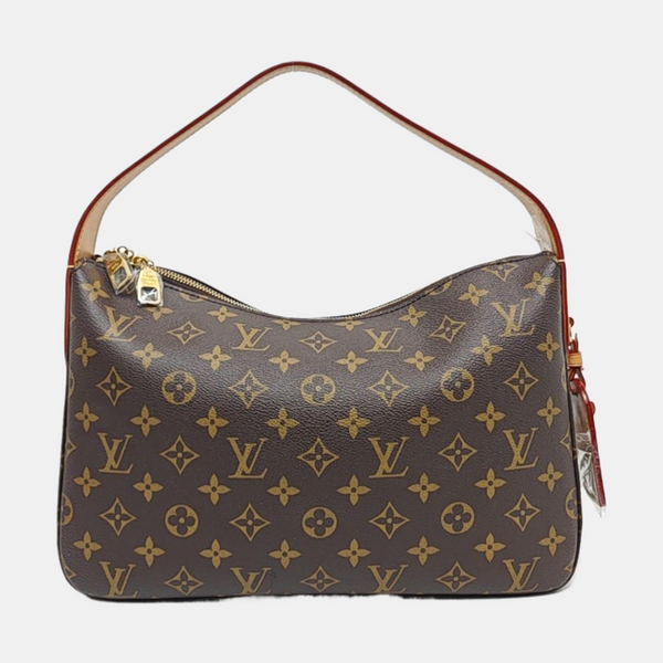 SLOUCHY PM Monogram Coated Canvas Brown