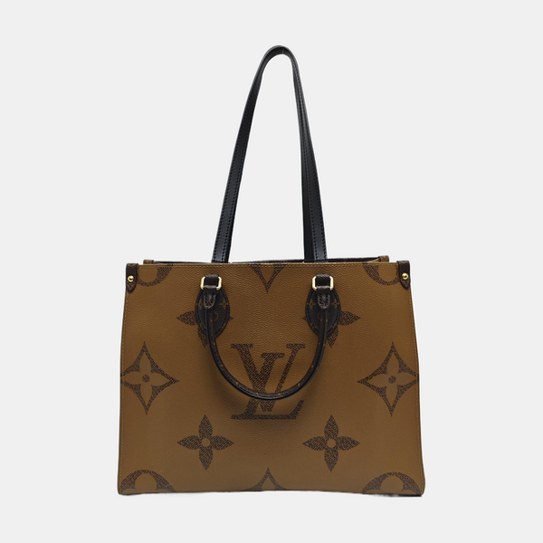 Authenticated pre-owned  ONTHEGO MM Monogram Coated Canvas Brown - Tote Bag at Looply