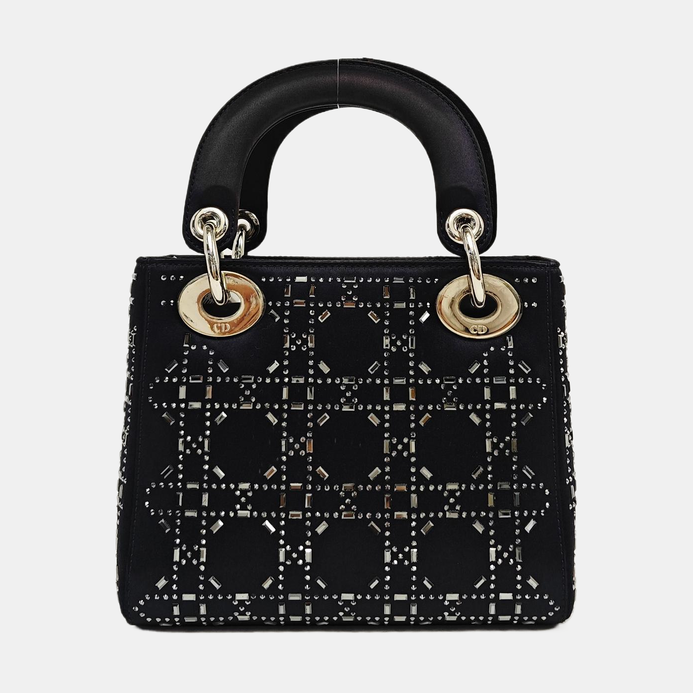 Lady Dior Mini Silk Satin Blue