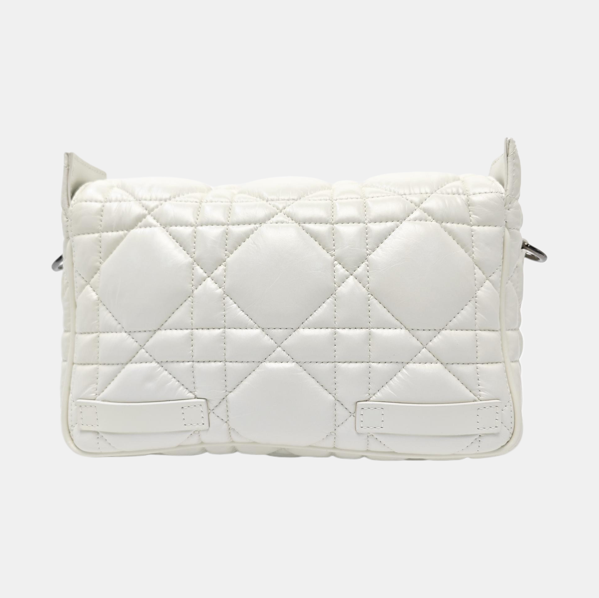 Diorcamp Small Cannage Calfskin White