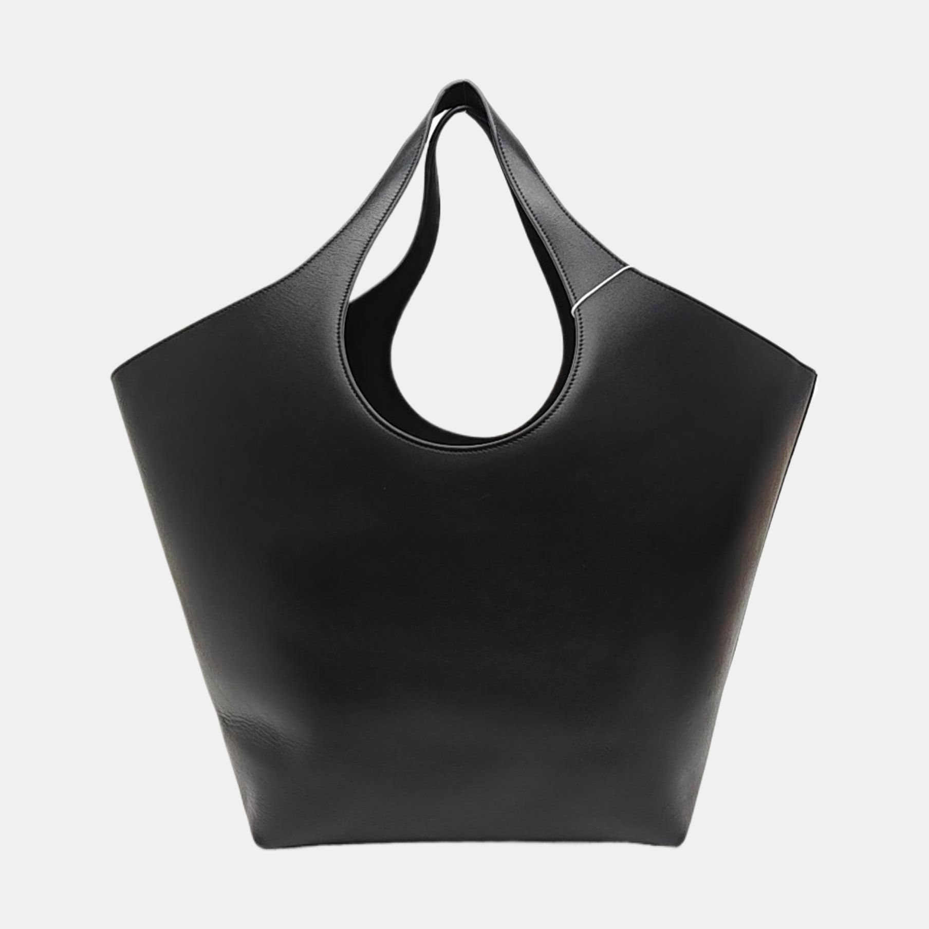 Calfskin Top Handle Bag Black