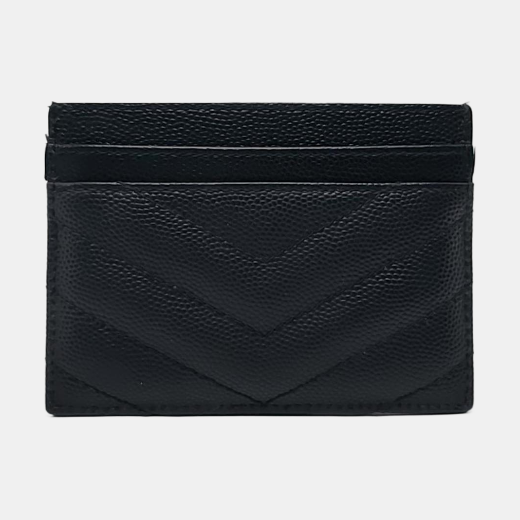 MONOGRAM Quilted Calfskin Black Card Holder