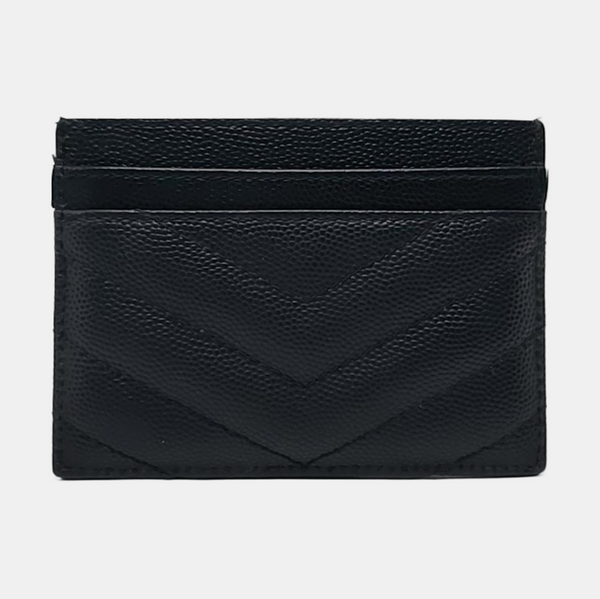 MONOGRAM Quilted Calfskin Black Card Holder