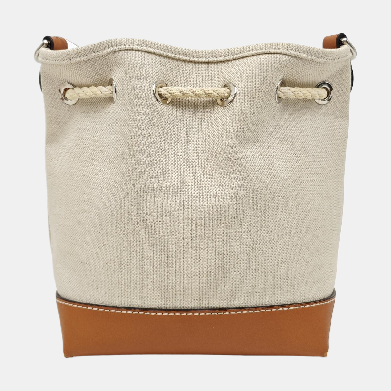 Canvas Bucket Bag Mini Beige