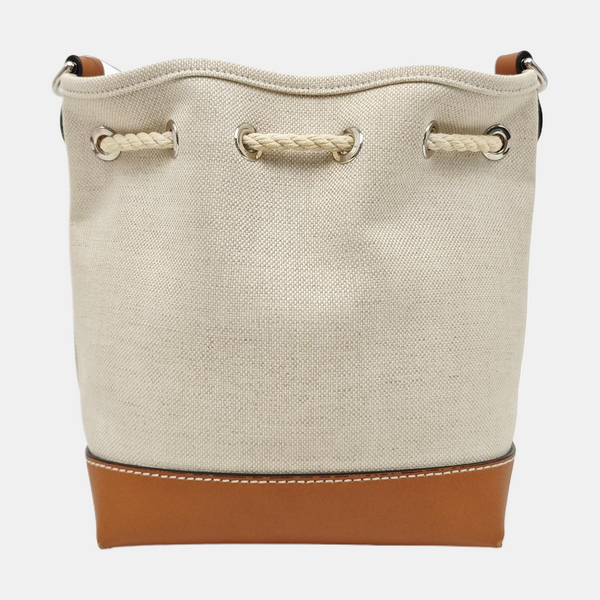 Canvas Bucket Bag Mini Beige