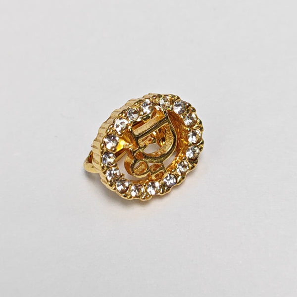 Dior Oblique Metal Gold Clip On Earrings