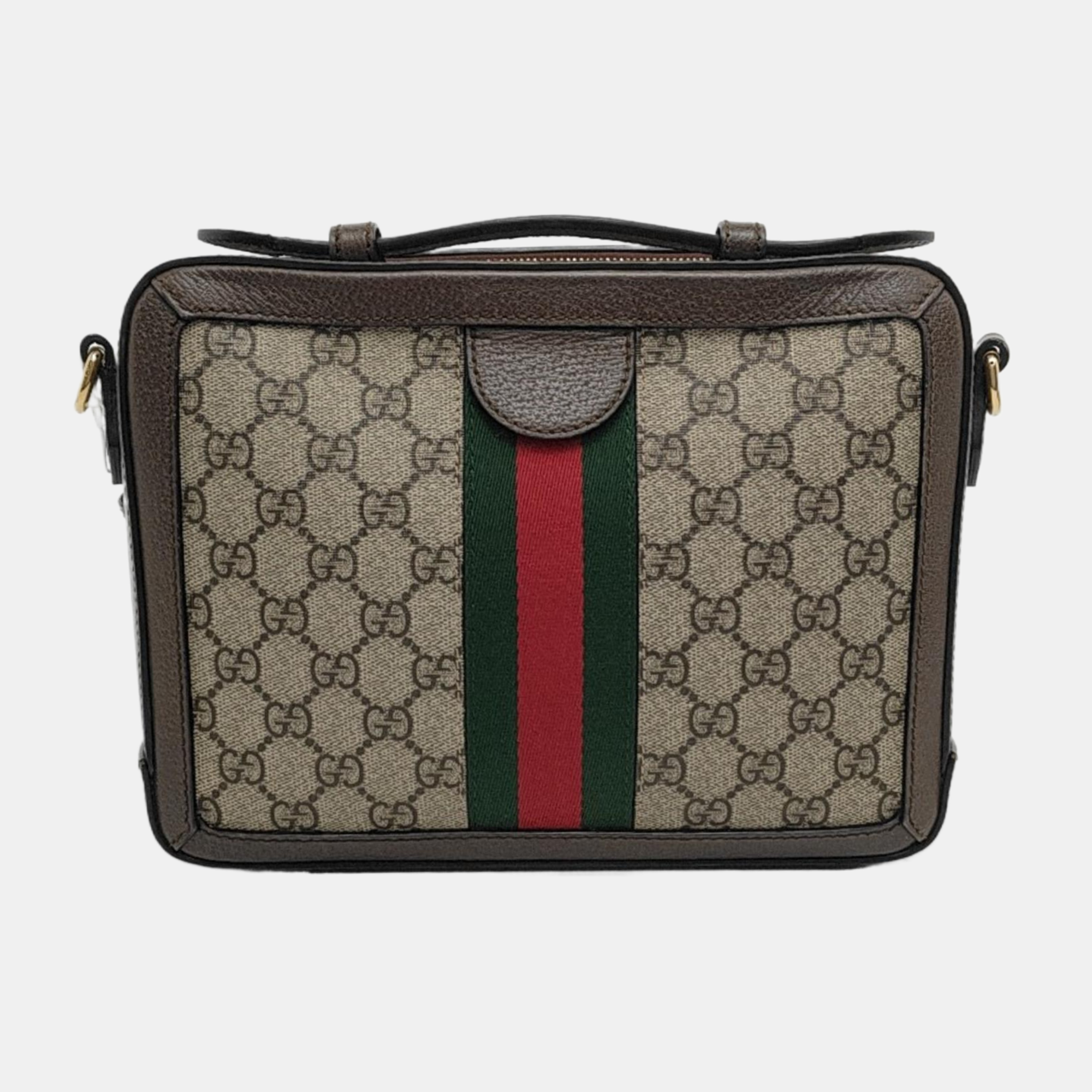 Ophidia Small Monogram Coated Canvas Beige