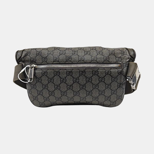 Ophidia Small Monogram Coated Canvas Gray