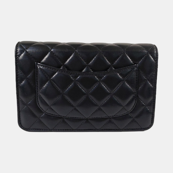 WOC Quilted Lambskin Black