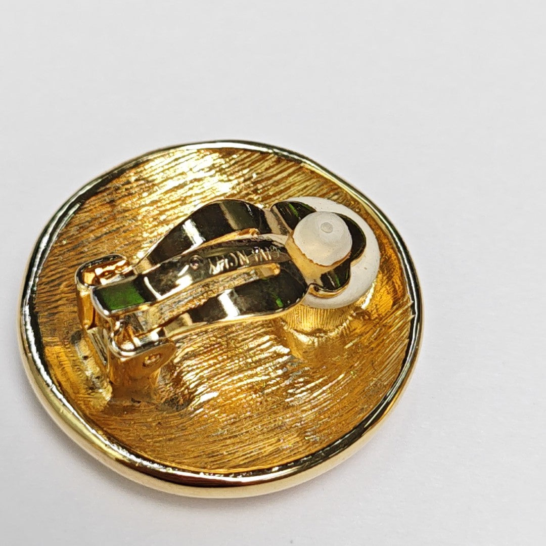 Metal Gold Clip On Earrings