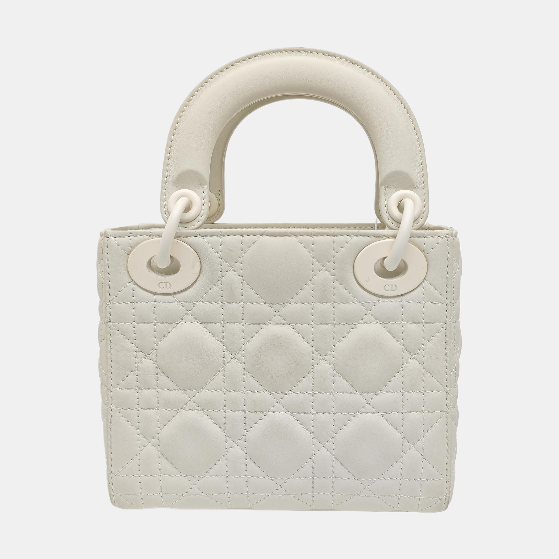 Lady Dior Mini Cannage Lambskin White