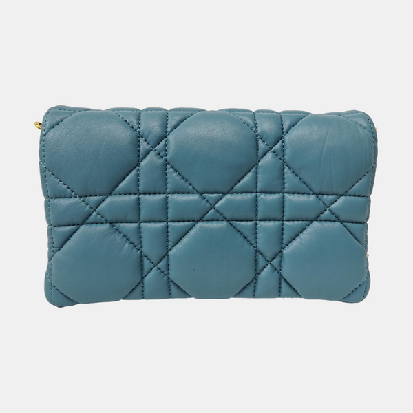 Dior Caro Small Cannage Calfskin Blue