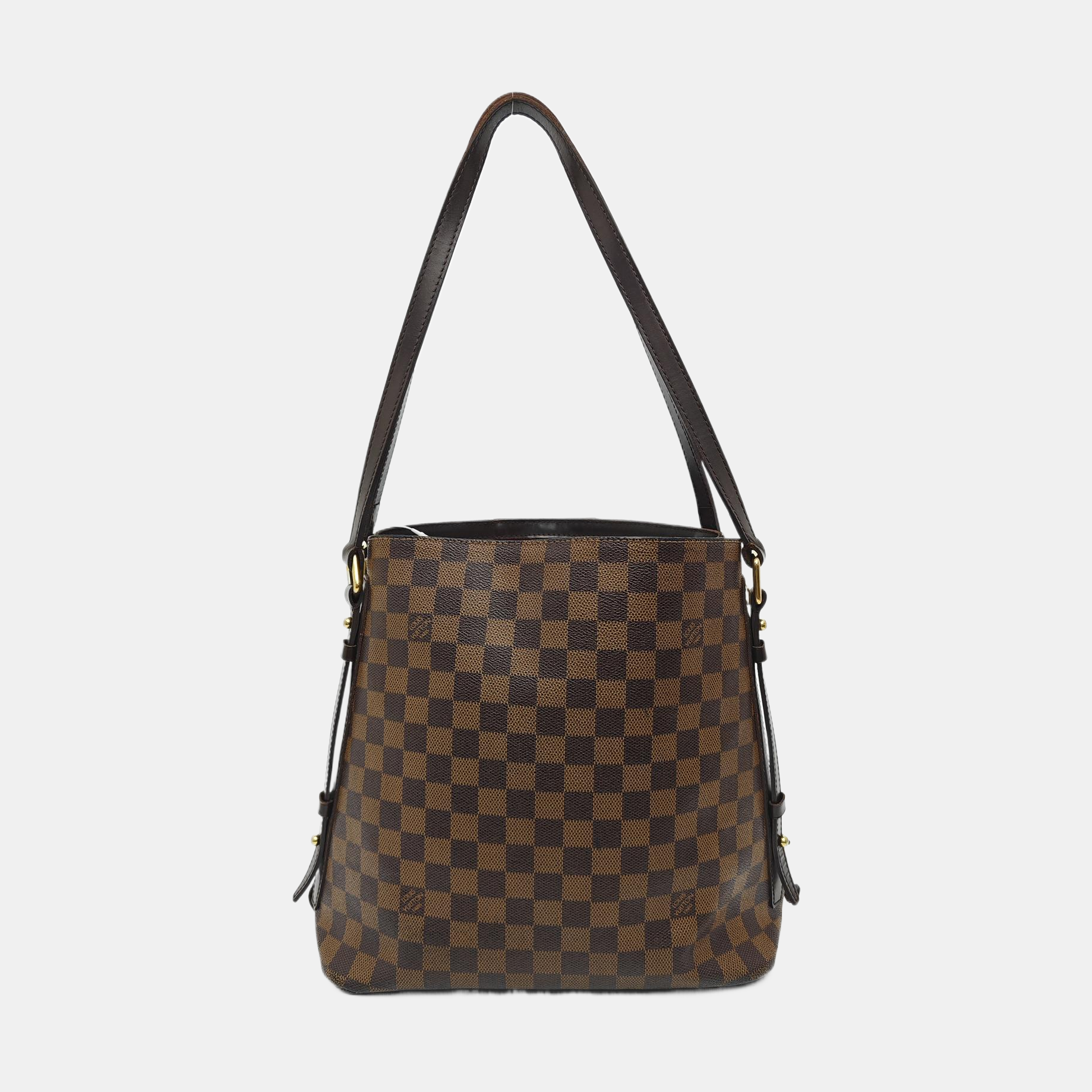 RIVINGTON Damier Ebene Coated Canvas Brown