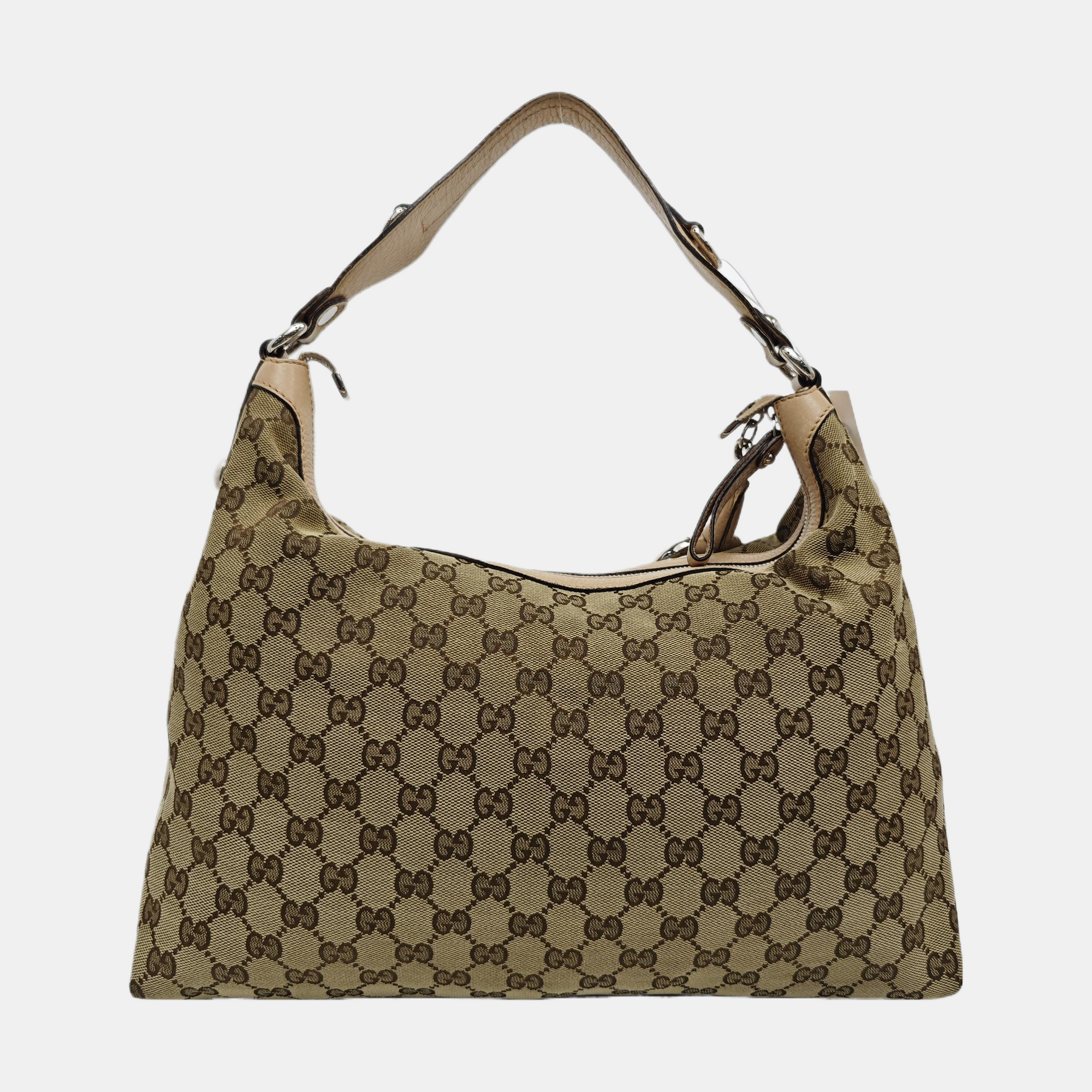 Monogram Canvas Shoulder Bag Beige