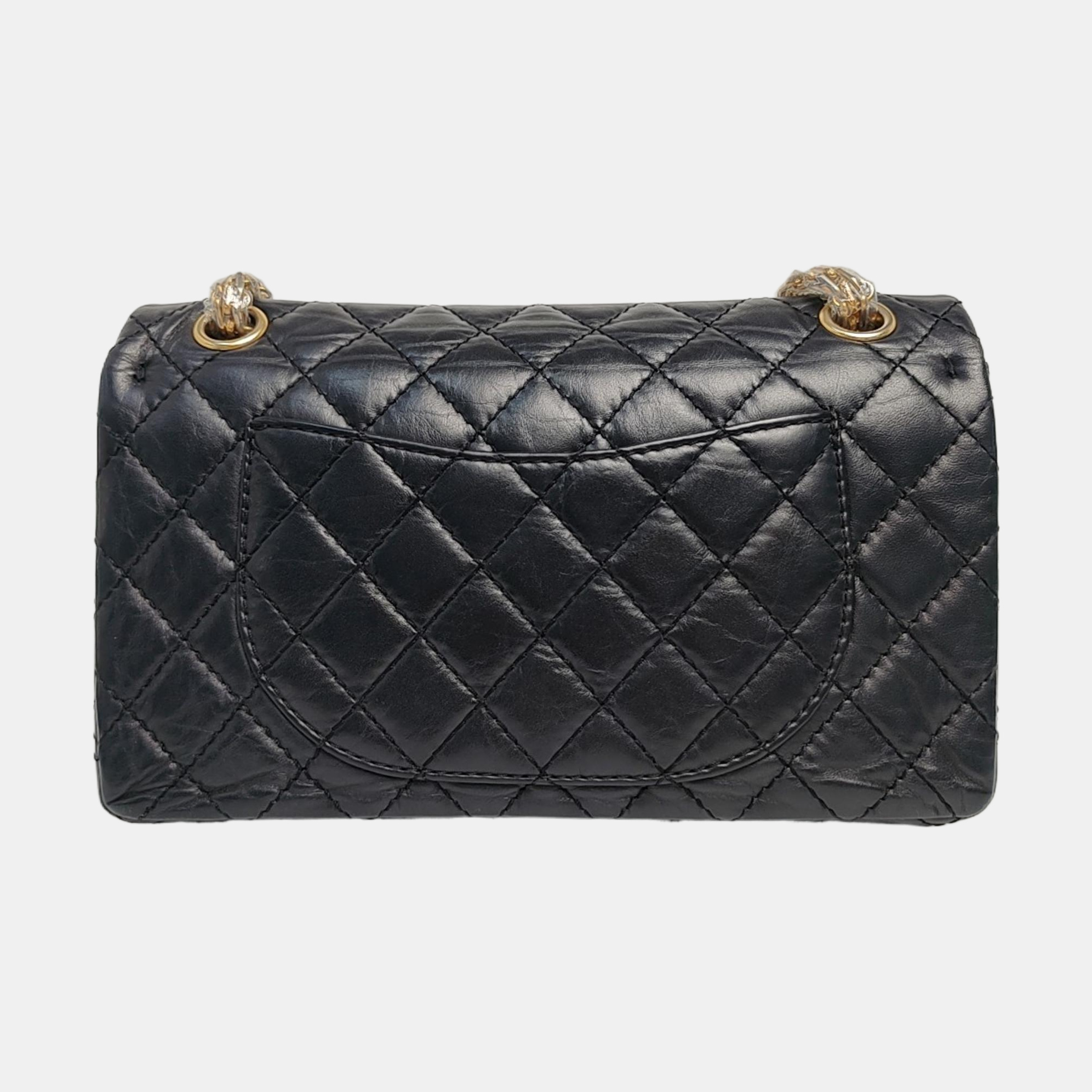2.55 225 Quilted Calfskin Black