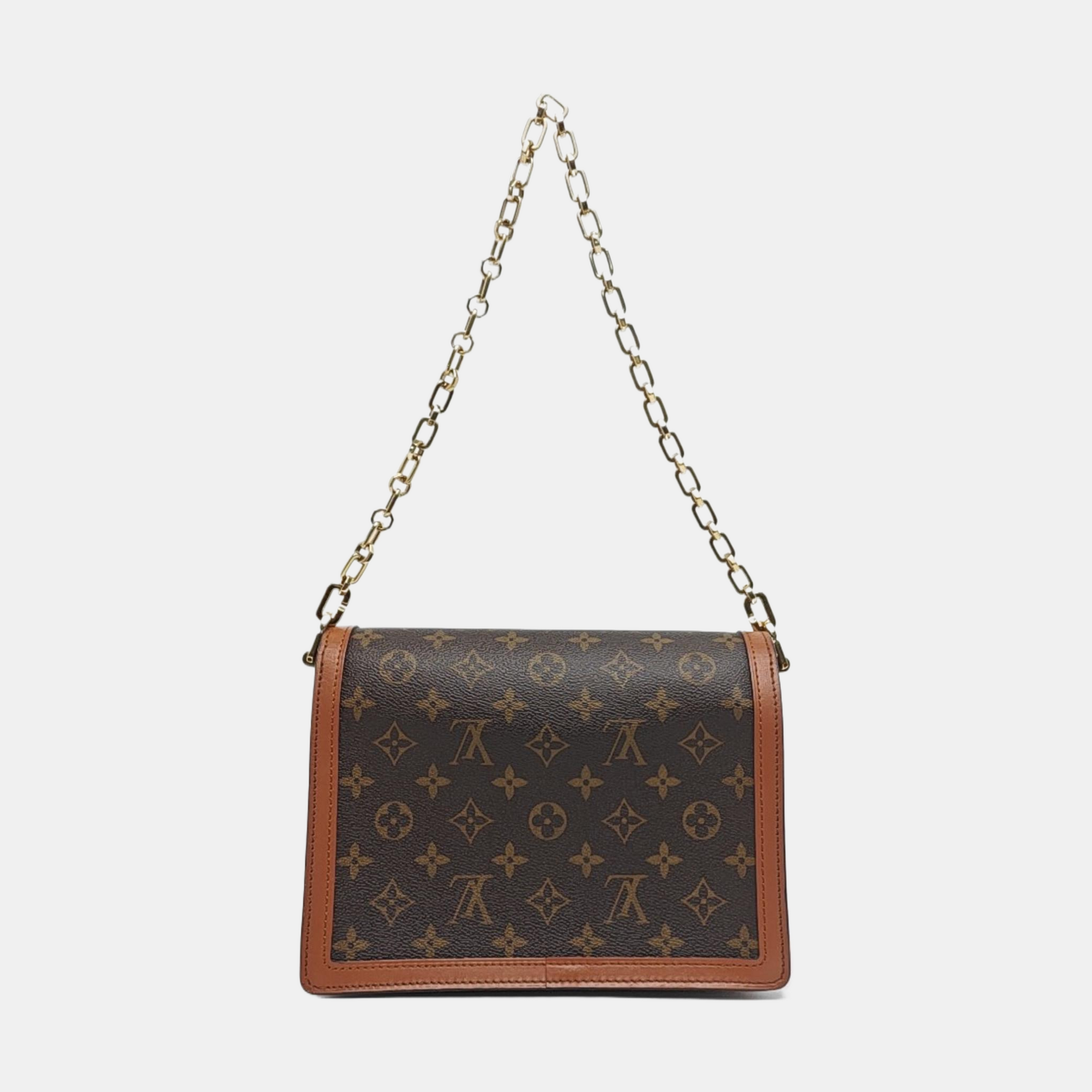DAUPHINE MM Monogram Coated Canvas Brown